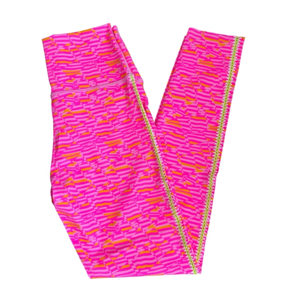 Offline by Aerie Pink/Orange/Neon Green Patterned 7/8 Leggings- C211 - Picture 3 of 6